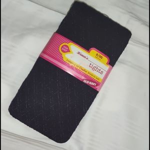 NWT Dark Purple Diamond Weave Footed Tights